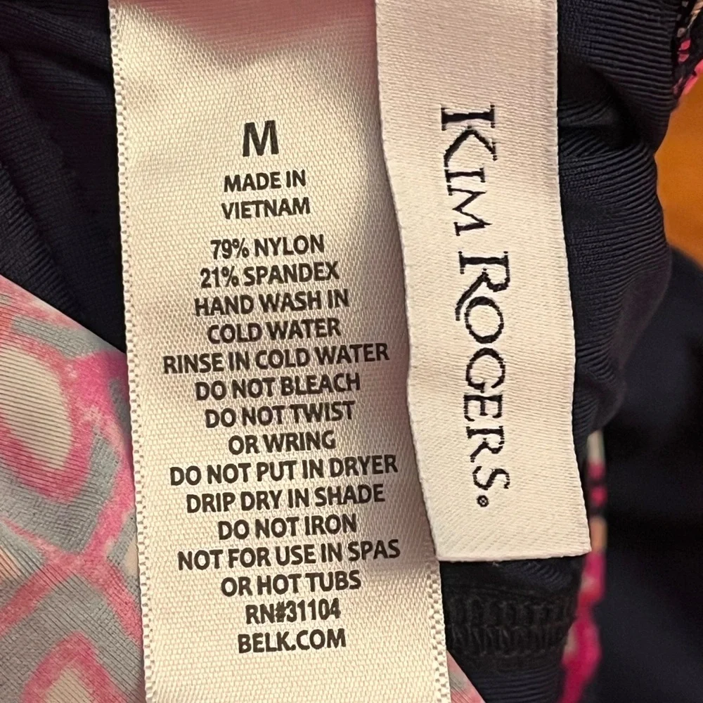 Kim Rogers Tankini Swim Top EUC ladies Sz Medium Beach Pool Vacay Resort Summer